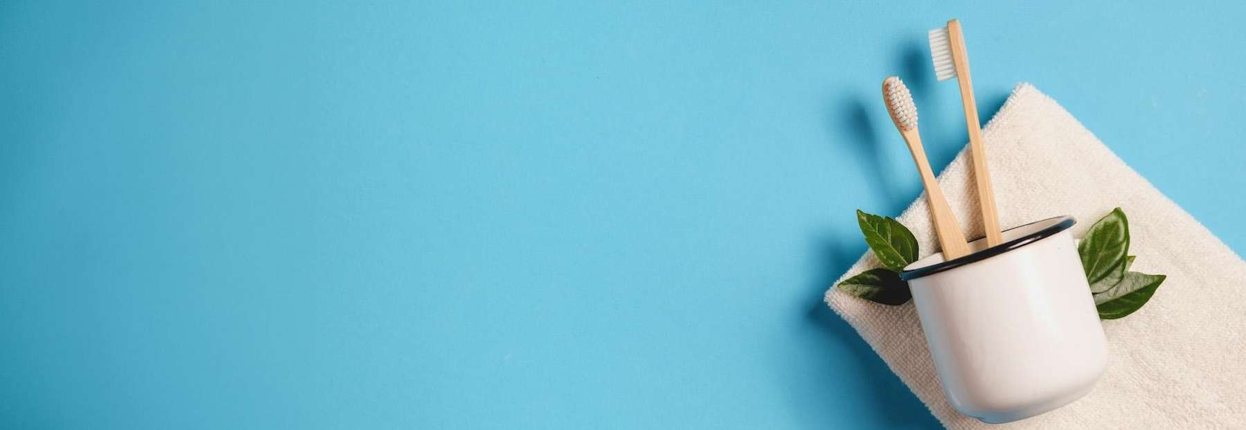 two toothbrushes in cup | cosmetic dentist dedham